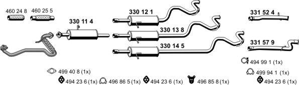 ERNST 031084 - Система випуску ОГ autocars.com.ua