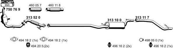 ERNST 031198 - Система випуску ОГ autocars.com.ua