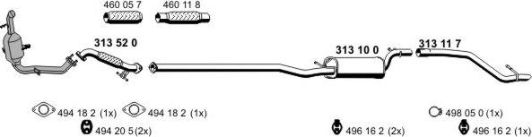 ERNST 031551 - Система випуску ОГ autocars.com.ua