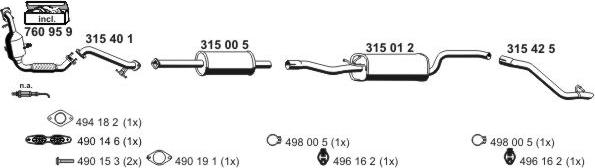 ERNST 031778 - Система випуску ОГ autocars.com.ua
