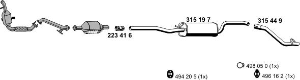 ERNST 031782 - Система випуску ОГ autocars.com.ua