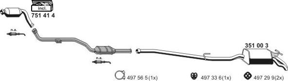 ERNST 040357 - Система випуску ОГ autocars.com.ua