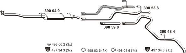 ERNST 040453 - Система випуску ОГ autocars.com.ua