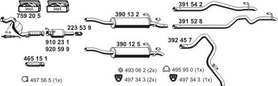 ERNST 040737 - Система випуску ОГ autocars.com.ua