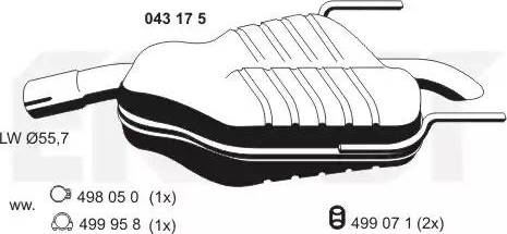 ERNST 043175 - Глушитель выхлопных газов, конечный autodnr.net
