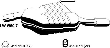 ERNST 043281 - Глушник вихлопних газів кінцевий autocars.com.ua