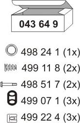 ERNST 043649 - Монтажний комплект, глушитель autocars.com.ua