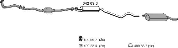 ERNST 050186 - Система випуску ОГ autocars.com.ua