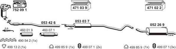 ERNST 050458 - Система випуску ОГ autocars.com.ua