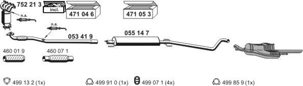 ERNST 050558 - Система випуску ОГ autocars.com.ua