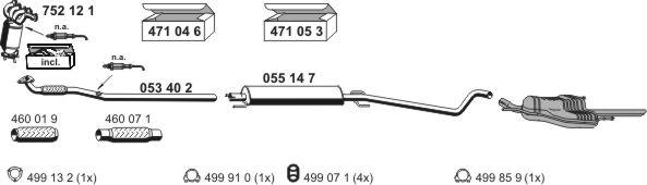 ERNST 050560 - Система випуску ОГ autocars.com.ua