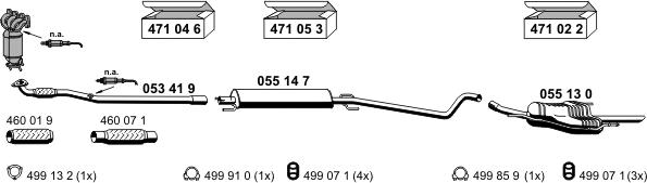 ERNST 050561 - Система випуску ОГ autocars.com.ua