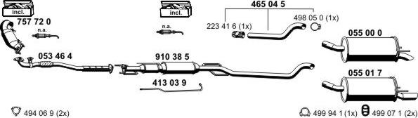 ERNST 050674 - Система випуску ОГ autocars.com.ua