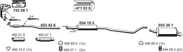 ERNST 050832 - Система випуску ОГ autocars.com.ua