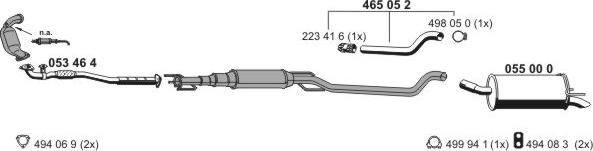 ERNST 050861 - Система випуску ОГ autocars.com.ua