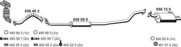 ERNST 200053 - Система випуску ОГ autocars.com.ua