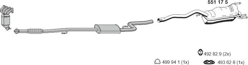 ERNST 120376 - Система випуску ОГ autocars.com.ua