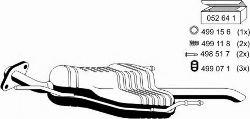 ERNST 053 082 - Глушитель выхлопных газов, конечный avtokuzovplus.com.ua