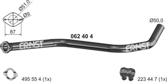 ERNST 062404 - Труба выхлопного газа avtokuzovplus.com.ua