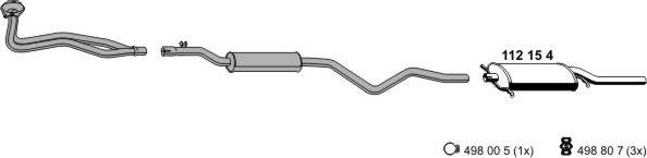 ERNST 070135 - Система випуску ОГ autocars.com.ua