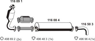 ERNST 070270 - Система випуску ОГ autocars.com.ua