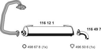 ERNST 070275 - Система випуску ОГ autocars.com.ua