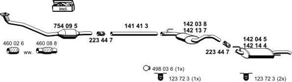 ERNST 070470 - Система випуску ОГ autocars.com.ua