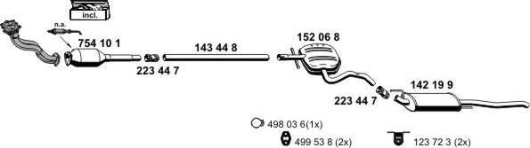 ERNST 070595 - Система випуску ОГ autocars.com.ua