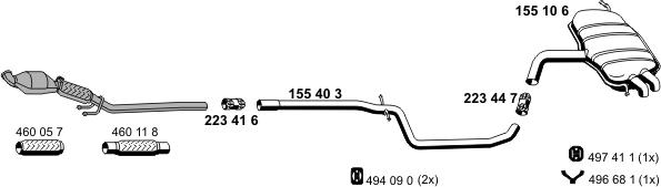 ERNST 071150 - Система випуску ОГ autocars.com.ua