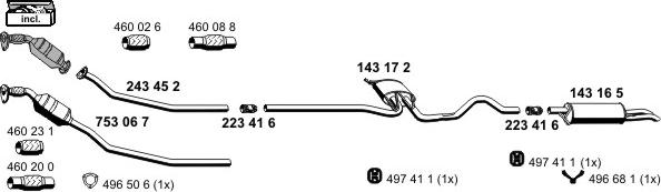 ERNST 071260 - Система випуску ОГ autocars.com.ua