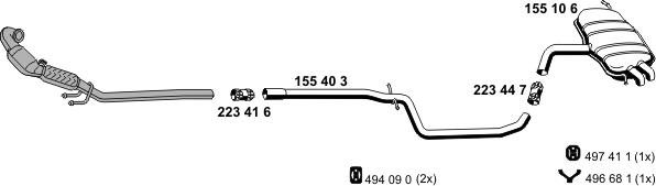 ERNST 071329 - Система випуску ОГ autocars.com.ua