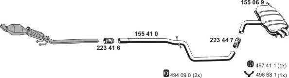 ERNST 071374 - Система випуску ОГ autocars.com.ua