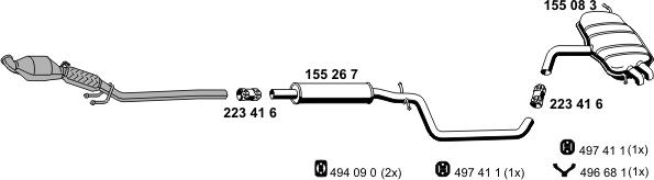 ERNST 071375 - Система випуску ОГ autocars.com.ua