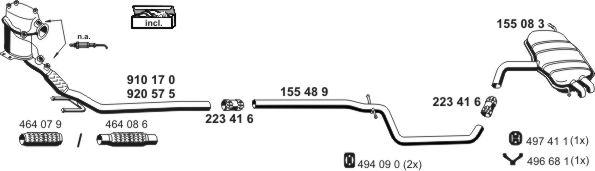 ERNST 071376 - Система випуску ОГ autocars.com.ua