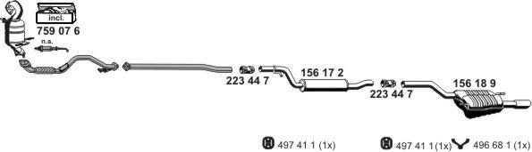 ERNST 071382 - Система випуску ОГ autocars.com.ua