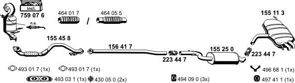 ERNST 071386 - Система випуску ОГ autocars.com.ua