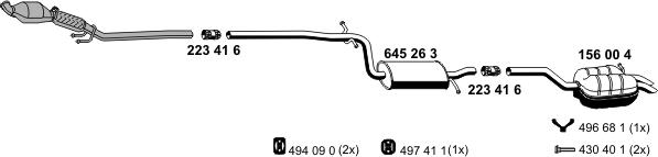 ERNST 071390 - Система випуску ОГ autocars.com.ua