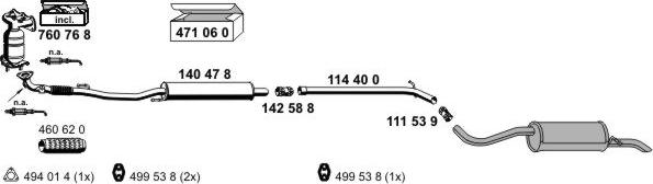 ERNST 071487 - Система випуску ОГ autocars.com.ua