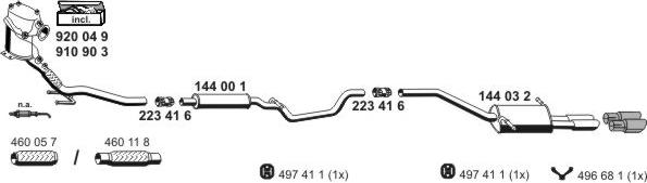 ERNST 071490 - Система випуску ОГ autocars.com.ua