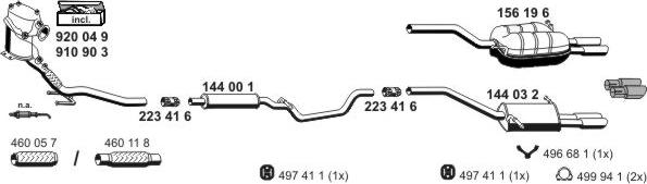 ERNST 071670 - Система випуску ОГ autocars.com.ua