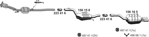 ERNST 071727 - Система випуску ОГ autocars.com.ua