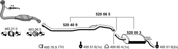 ERNST 100001 - Система випуску ОГ autocars.com.ua
