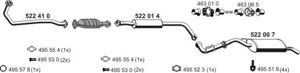 ERNST 100004 - Система випуску ОГ autocars.com.ua