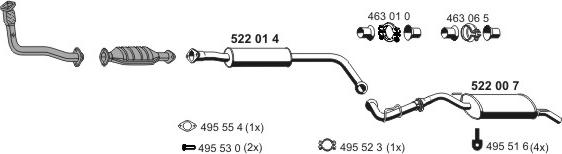 ERNST 100369 - Система випуску ОГ autocars.com.ua