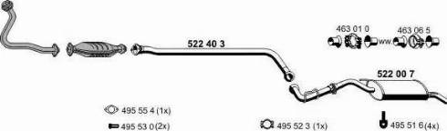 ERNST 100014 - Система випуску ОГ autocars.com.ua