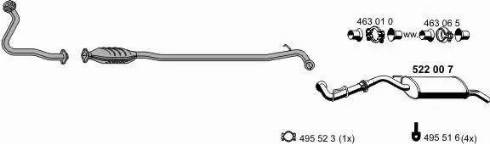 ERNST 100015 - Система випуску ОГ autocars.com.ua