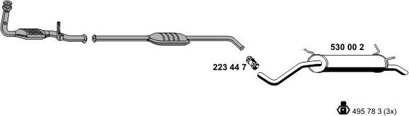 ERNST 100022 - Система випуску ОГ autocars.com.ua