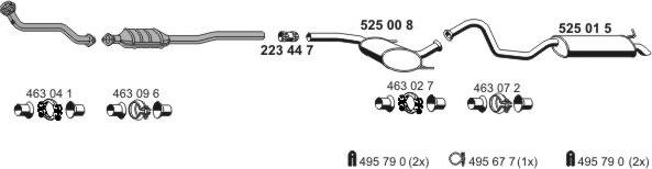 ERNST 100028 - Система випуску ОГ autocars.com.ua