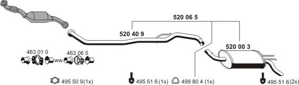 ERNST 100034 - Система випуску ОГ autocars.com.ua
