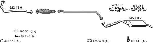 ERNST 100087 - Система випуску ОГ autocars.com.ua